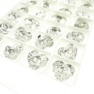 Krystall knapper hjerter Crystal 16mm thumbnail