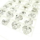 Krystall knapper hjerter Crystal 14mm thumbnail