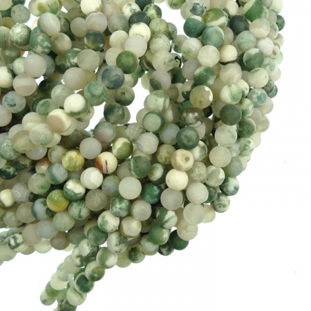 Perler Agat hvitt og grønn matte