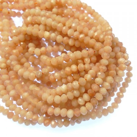 Steinperler Solstein rondeller fasett