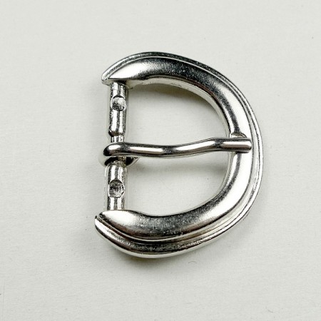 Beltespenne sølv D-ring kraftig liten