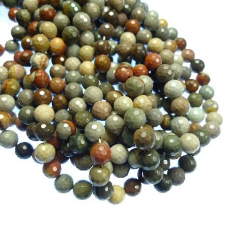 Steinperler Jaspis brun og grå