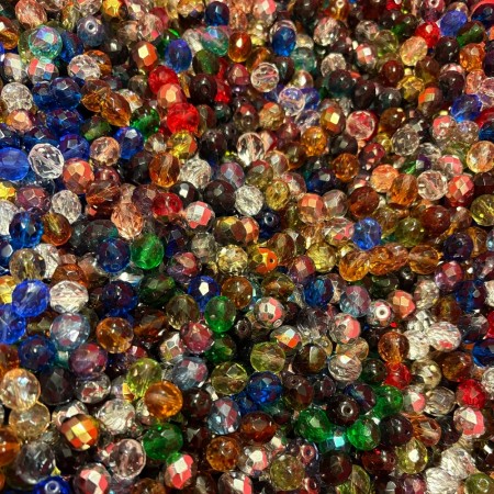 Fasetterte perler 10mm MIKS