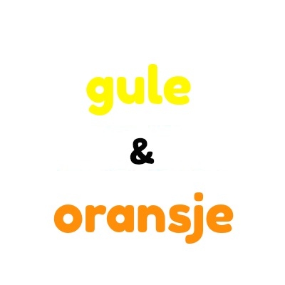 Gule og oransje plastknapper