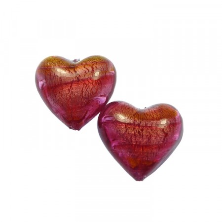 Muranoperler hjerte M 2
