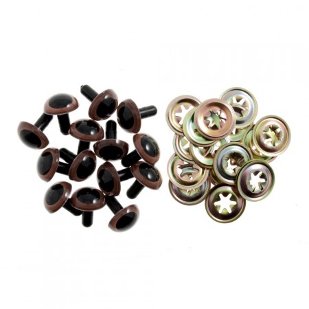 Bamseøyne Brune 10.5mm