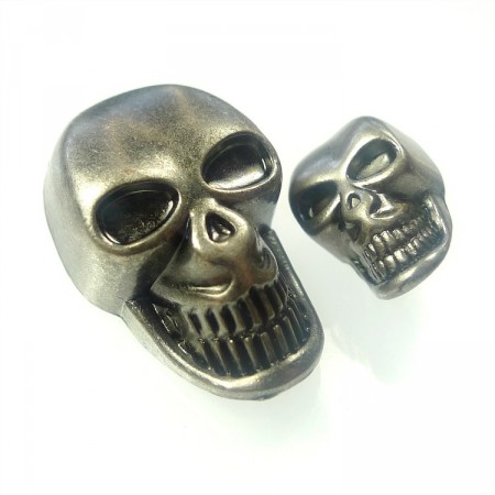 Knapper Hodeskalle Gunmetal store
