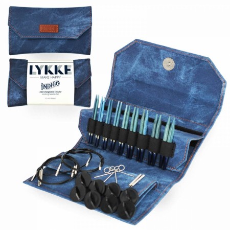 Lykke rundpinne sett korte INDIGO