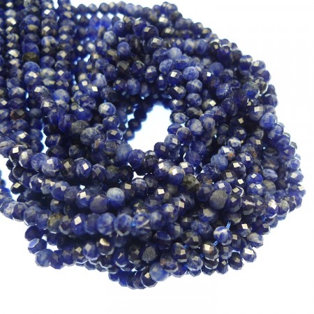 Steinperler Sodalitt rondeller fasett