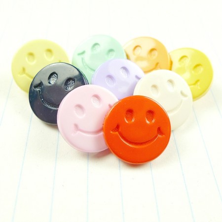 Smiley knapper i mange farger