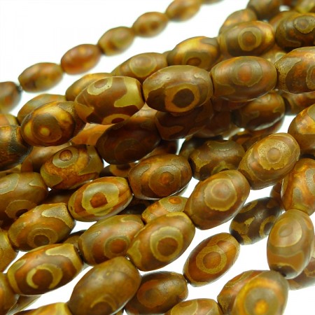 Perler Agat brune med mønster