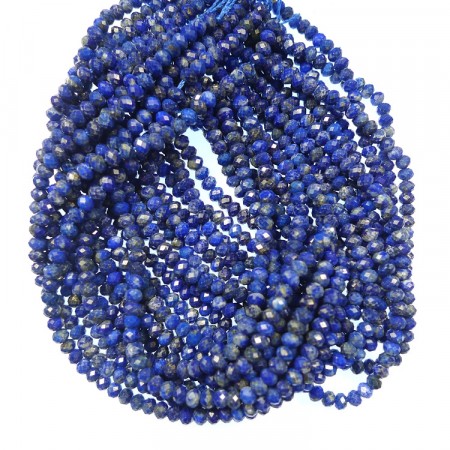 Steinperler Lapis rondeller fasett