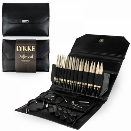 Lykke rundpinne sett lange DRIFTWOOD Black