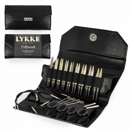 Lykke rundpinne sett korte DRIFTWOOD Black