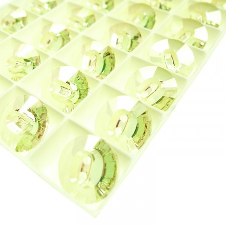 Krystallknapper rivoli lys grønne 14mm