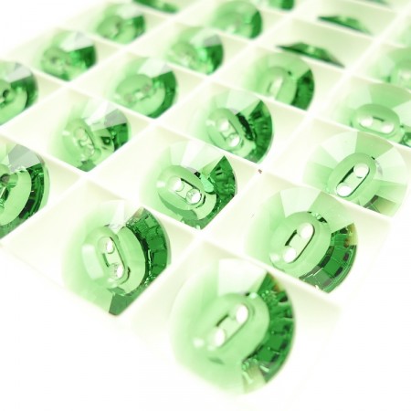 Krystallknapper rivoli grønne 14mm