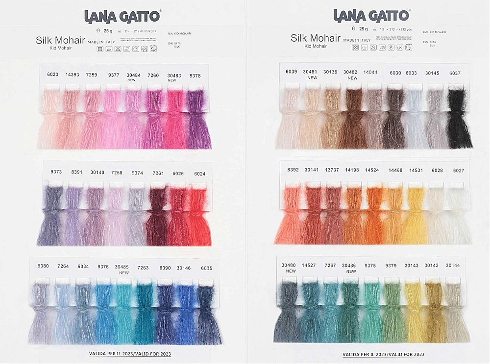 Fargekart Lana Gatto Silk Mohair
