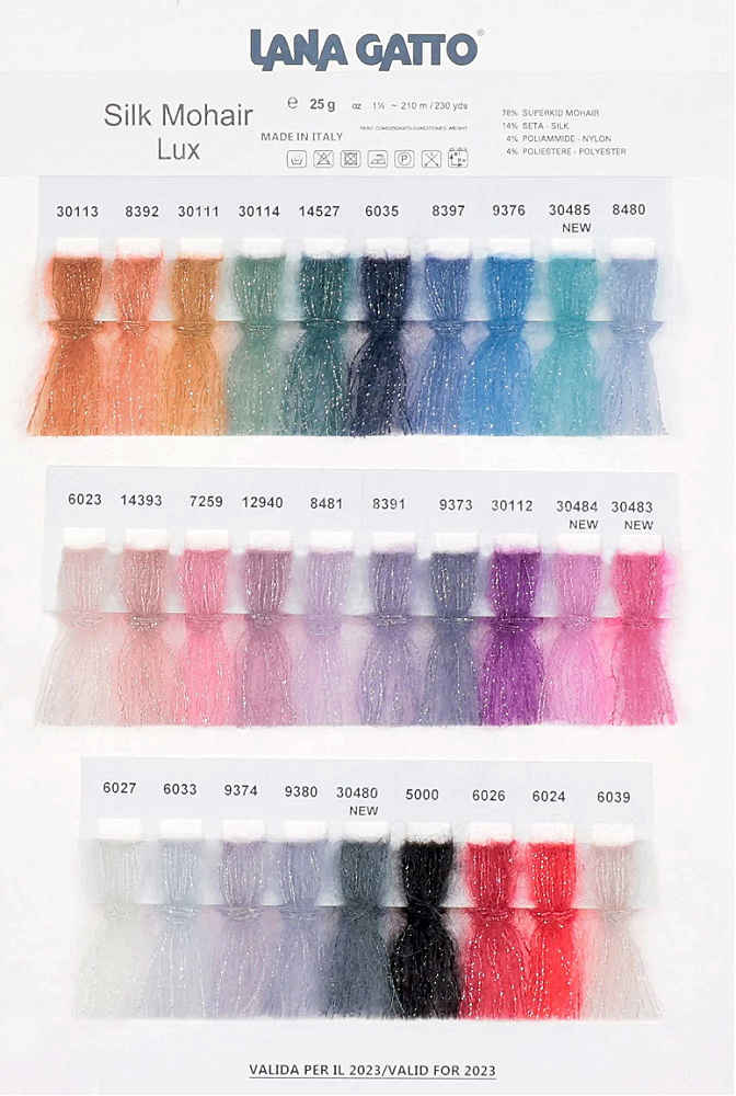 Lana gatto Silk Mohair Lux fargekart